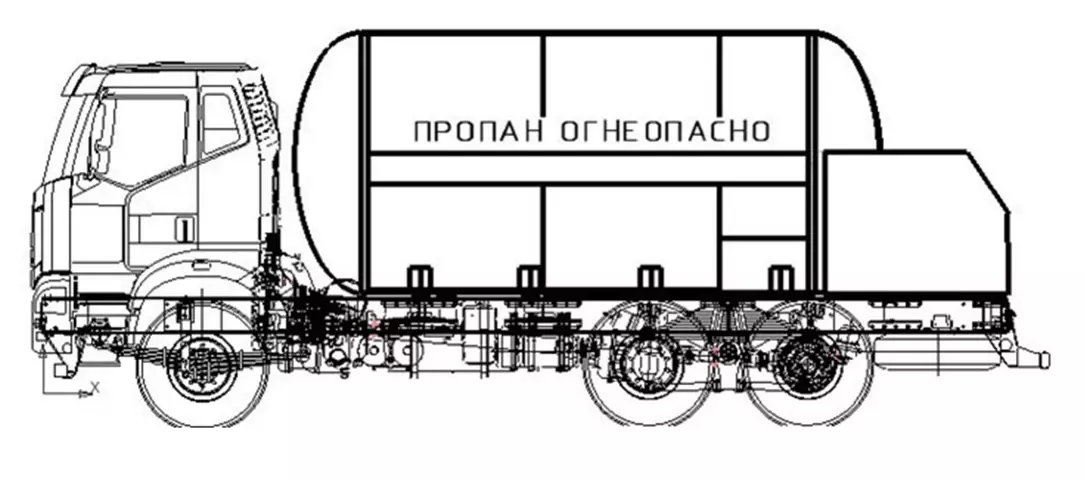 Газовоз на базе шасси DONGFENG С180NS